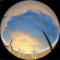 Photo: Fulldome frame of windfarm