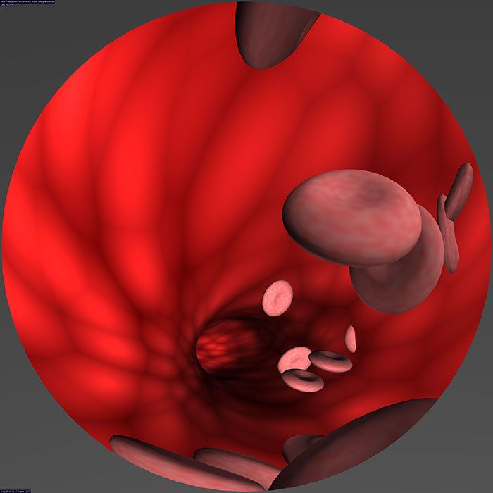 Photo: 3k fulldome frame of blood cells