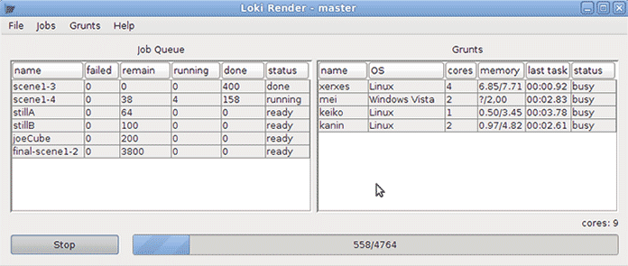 Photo: Loki Render program screenshot